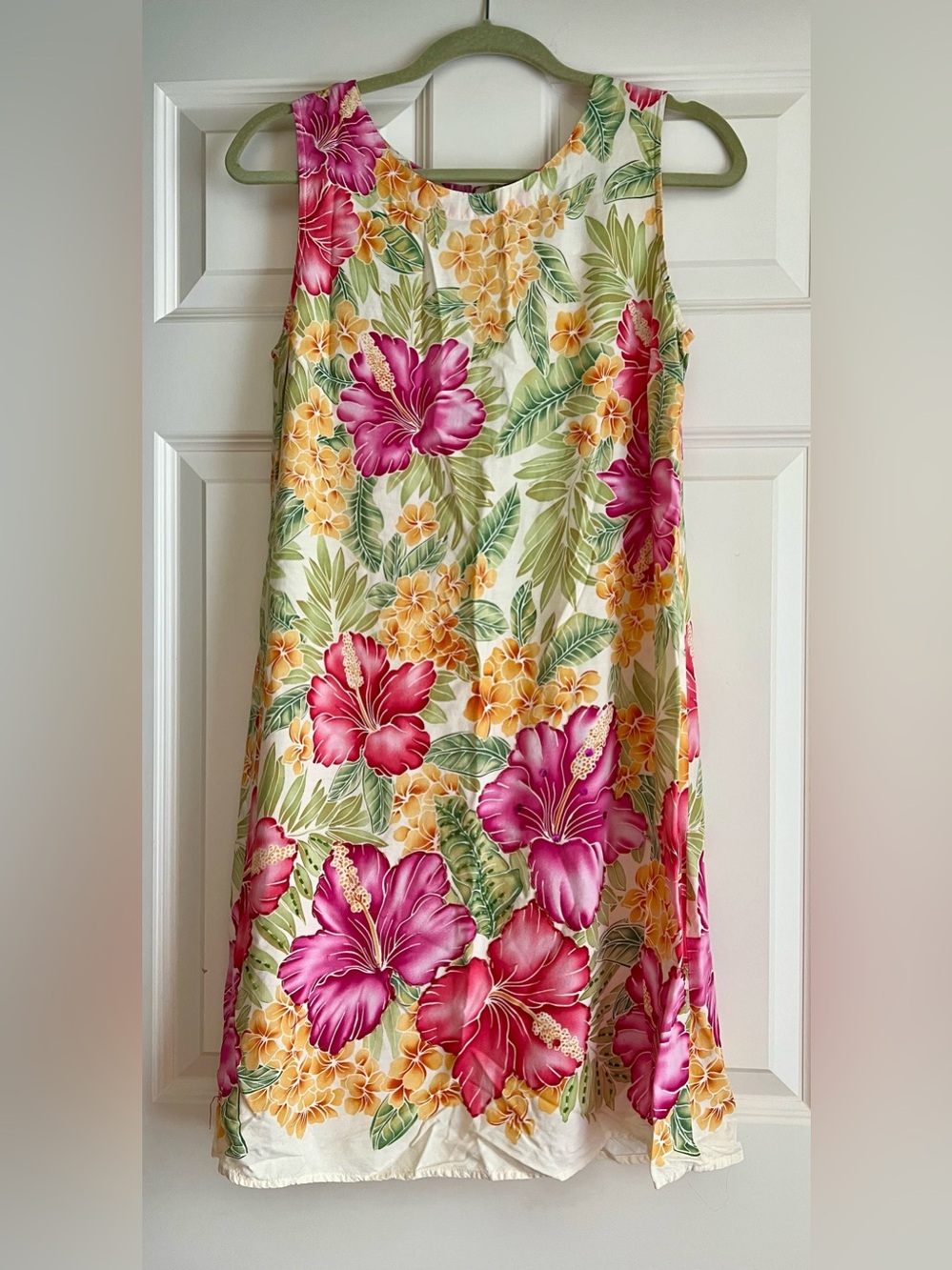 R&K Originals Petite Tropical Hibiscus Dress -Floral Vinta Vintage with beading